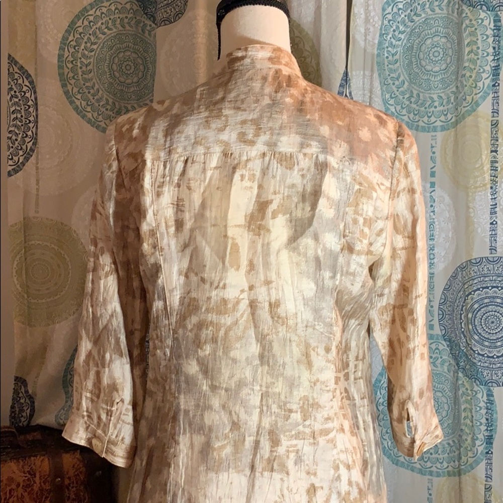 3/$20 Leopard print Simon chang shirt jacket - Picture 6 of 8